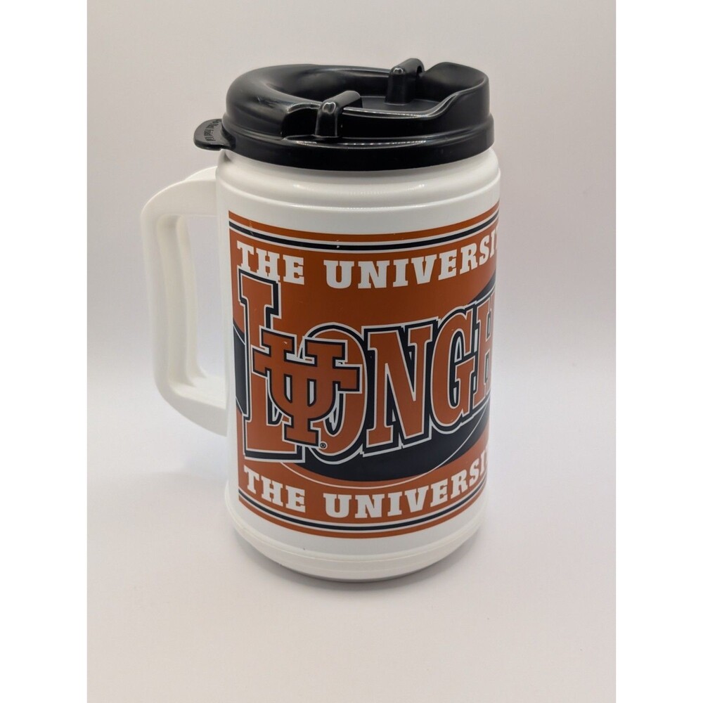 Vintage Whirley Texas Longhorns UT Travel Mug Cup With Handle 24oz